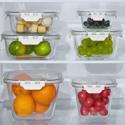 Glass Tupperware with Plastic Lid – 850 ml